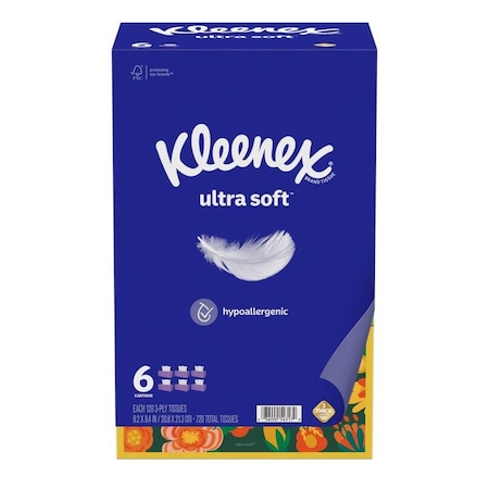Kleenex Kleenex Ultra Soft 120 ct Facial Tissue, PK4 54317